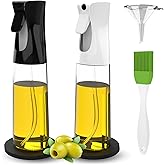 2 Piezas Pulverizadores de Aceite para Cocinar de 300ml + Embudo + 2 Soportes Antideslizantes + Pincel | Spray de Cocina libr
