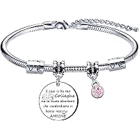 Luca Barra Bracciale Donna Acciaio Con Smalto Nero - Frase "Il Meglio Deve Ancora Venire" - Regalo Significativo