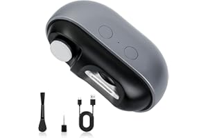 FRESUM Elektrischer Nagelknipser, Tragbare Nagelfeile, Schleifen und Polieren, 2-in-1, kein Lärm, Nagelreste, Nagelabdecken, einfache Bedienung, LED-Licht, Nagelschneider, Schneider für Kinder