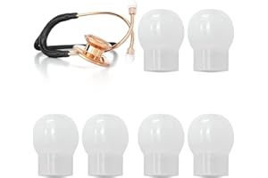 VIURACLE 3 Pairs Stethoscope Ear Pieces Earplug Replacement Parts, Pliable Silicone Stethoscope Eartip Earbuds Compress Slightly Compatible for Prestige ADC & MDF Stethoscope (white)