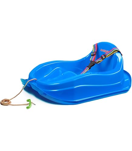 Tymar Slitta Per Bambini Da 1 Anno Con Cintura Di Sicurezza E Corda Traino - Seduta Ergonomica, Max Peso 20 Kg - Prodotto CE In UE