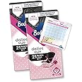 Bodyform Dailies Black Panty Liners for Women Specifically Designed for Black Underwear Super Absorbent, Odour Absorbent | V-Zone Protection | Pack of 2X 21 (42 Liners) Including Period Tracker