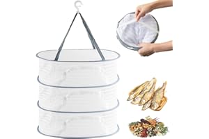ENCURYNA Red de secado de 3 capas para hierbas, malla seca para hierbas, plegable para colgar en seco, secador de hierbas con cremalleras, capas para colgar redes secas para plantas, vegetales, hierbas
