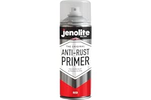 JENOLITE Anti-Rust Spray Paint | RED | 400ml | High Performance Metal Primer | Rust & Corrosion Protection | For Cars, Radiators, Garden Furniture & More