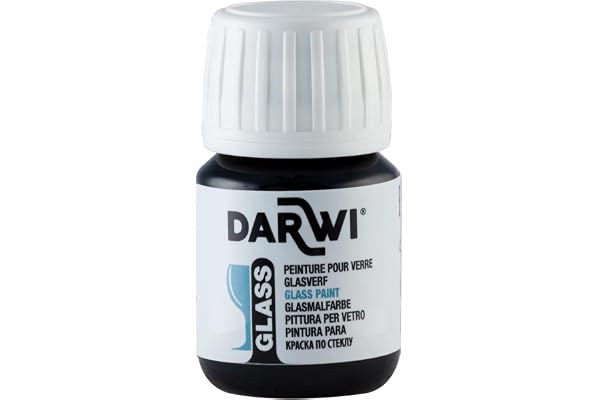 DARWI - DA0700030800C - Un flacon de Peinture Sur Verre - Coloris Marron - 30 ML - DARWI GLASS