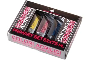 Maimeri Colori Acrilico scatola in cartone 5 tubi 75ml colori primari
