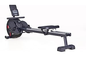 XS Sports R280 Home Rowing Machine-Aluminium Rail with 16 Level Inner Magnetic Adjustable Resistance - LCD Computer with Tablet Holder - Advanced Ultra Quiet Driving Belt- Indoor Fitness Rower