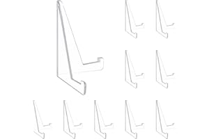 LLOUSSAK Kartenständer Acryl, 10 Stück Plastik Staffelei Transparente Karten Ständer Acrylstaffelei Staffeleiständer Aufsteller kartenständerStänder Bilderständer für die Präsentation Karten Medaillen Münzen