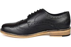 Catesby Mens Tan Brown Leather Formal Brogues P538