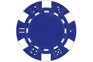 Da Vinci 50 Clay Composite Dice Striped 11.5 Gram Poker Chips, Choose from 11 Colors