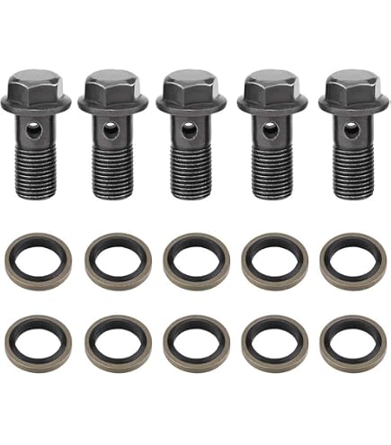 Kit De Raccords Banjo 12mm En Bronze Pour Moto - Boulons Et Rondelles, Compatibilité Universelle