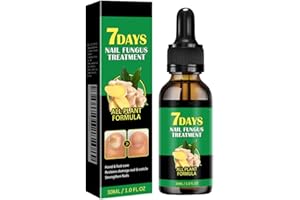 LYEAA Tratamiento de hongos en las uñas, Tratamiento para hongos en las uñas de 7 días, Aceite de cuidado de cutículas para uñas de los pies, Suero de jengibre para uñas