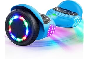 TOMOLOO Hoverboard for Kids Ages 6-12 and Adults 6.5" Wheels Hover Board with Bluetooth Speaker and Colorful LED Lights UL2272 Certified Self-Balancing Scooter