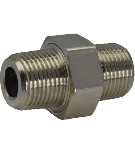 Doppelnippel mit R-Gewinde/NPT-Gewinde, PN 60, Adapter (R 3/8 x NPT 3/8 Doppelnippel mit R-Gewinde/NPT-Gewinde, PN 60, Adapter (R 3/8 x NPT 3/8