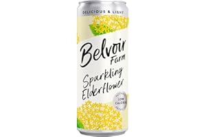 Belvoir Farm - Elderflower Lemonade, Delicious and Light, Natural Hand-Picked Elderflowers, Crafted with Nature, Low in Sugar and Calories, Gluten Free, Suitable for Vegans & Vegetarians 24x330ml