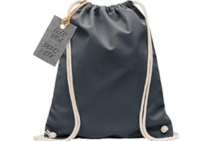 ELES VIDA Bolsa de Deporte de algodón, Certificado Oeko-Tex, Bolsa de Cuerdas, Bolsa de Gimnasia