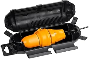 FAELNK Cable Box Waterproof Outdoor IP44 Waterproof Safe Box Plug Protection Outdoor Waterproof Weatherproof Electric Box for LED Chain Power Tool Lawn Mower