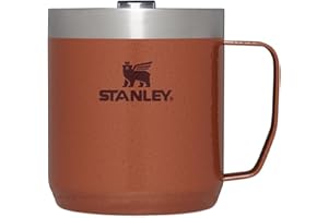Stanley Classic Legendary Camp Mug Paslanmaz Çelik Termos Bardak, Kil Rengi (Hammertone Clay), 0.35 Litre