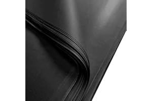 MERRIMEN 25 Mixed Colour Tissue Paper – 20x30 Inches Acid Free Biodegradable Sheets | Use for Gift Wrapping, Flowers, Arts & Crafts | A1 Paper Size | Pack of 25 (Black)