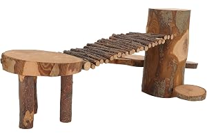 S Wood Hamster Platform Toy för Att Spela, Tugga, Träna och Klättra