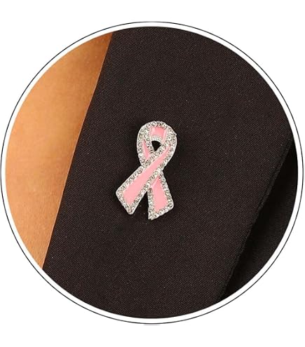 Broche Ruban Rose En Strass - Bijou De Sensibilisation Au Cancer Du Sein - Épingle De Revers Élégante - Cadeau Pour Survivante, Soutien - 3