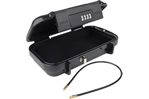 WANAONE Cassetta di sicurezza con codice, cassetta di sicurezza con combinazione, impermeabile e resistente agli urti, cassetta di sicurezza con catena rimovibile, cassetta di sicurezza per casa, hotel, auto,