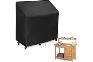 Fenghome Potting Bench Cover, Waterproof Table Cover for Outdoor Garden Greenhouse Table Workbench BBQ Station Shed - 94x54x110cm (Black)