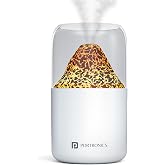 Portronics Magma 2-in-1 Volcano Water Mist Humidifier & Night Lamp, Type-C Powered, Silent Operation, Dual Mist & Light Modes