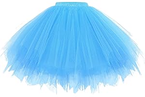 Gardenwed Tutu de Déguisement Danse Jupons Court Femme Jupe de Ballet Tulle Tutu 50s Jupon Rockabilly Retro Underskirt Vintage Petticoat Rock Roll 1950s Bal