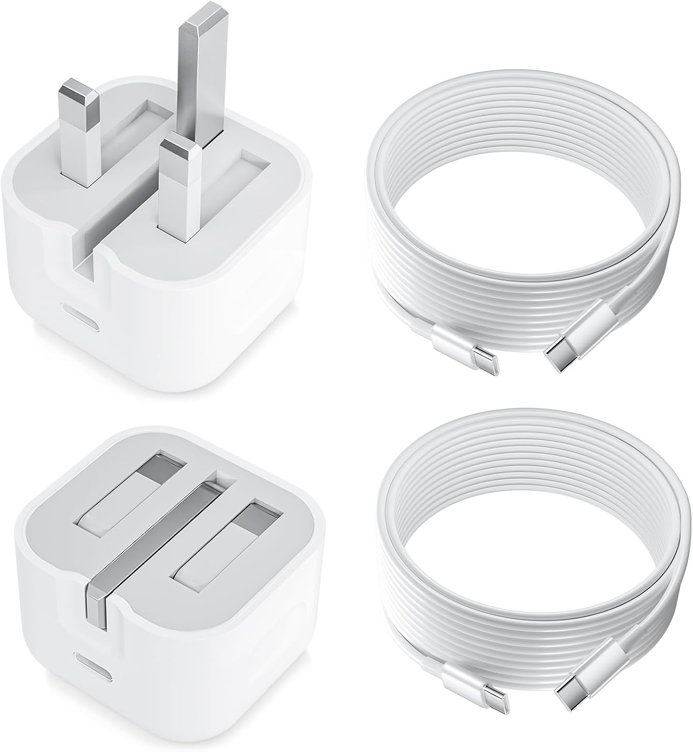 for iPhone 17 16 15 Charger, USB C Fast Charging Adapter with 2M Cable [USBC to C], 2 Pack 25W PD Plug for iPhone 17/17 air/16/15/15/Pro/Pro Max, iPad Pro/Air/Mini
