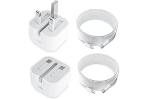 SFVEST for iPhone 17 16 15 Charger, USB C Fast Charging Adapter with 2M Cable [USBC to C], 2 Pack 25W PD Plug for iPhone 17/17 air/16/15/15/Pro/Pro Max, iPad Pro/Air/Mini