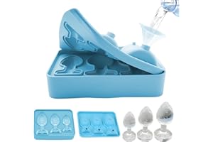 DREAKU Moule à Glaçon Rigolo Avec Couvercle Silicone Pour Adulte, Créatif de Nouveauté Pour Whisky Boissons Fête Anniversaire, Empilable et Réutilisable Bac à Glaçons Sans BPA (Blue)