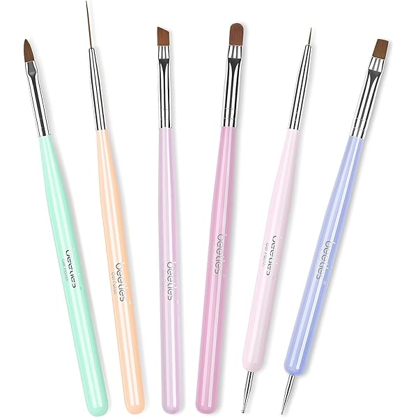Ebanku 13-teiliges Nagelpinsel-Set – Für UV-Gel, Acryl, Mit Dotting Tools, Verschiedene Größen