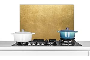 MUCHOWOW Credence Fond doré Fond de hotte 70x50 cm Credence aluminium Plaque inox de cuisine