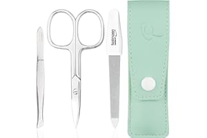 MARQUS Forbicine e Pinzette – Set Manicure Professionale con Custodia in Similpelle. Include strumenti per Mani e Piedi, ideale per unghie curate. Perfetto come kit da viaggio, pratico ed elegante