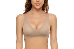 Yutdeng Senza Ferretto Reggiseno Sportivo Intimo da Donna Regiseni a Coppa Morbida Bra Senza Cuciture Bralette Rimovibili Comoda Lisca Cotone Lingerie per Corsa Yoga