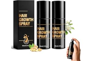 SRCASY Hair Growth Spray for Women & Men Haarwachstum Spray,Mit Rosmarin, Koffein, Ingwerextrakt.,Haarwachstumsserum Sprays, Haarwachstum Beschleunigt,Verhindert Haarausfall, für alle Haartypen 2Stück*50ML