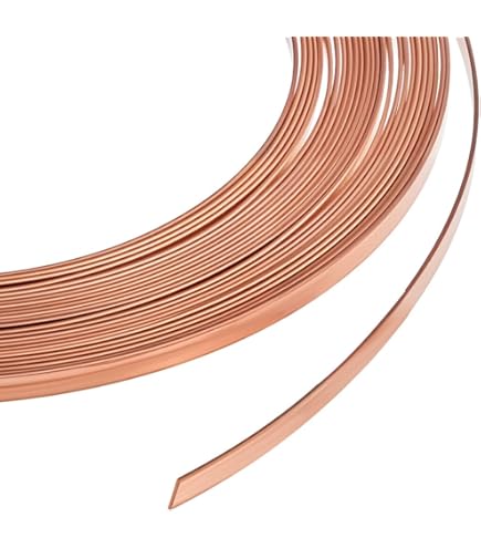 PATIKIL Filo Morbido in Ottone, 1 Rotolo 22 Calibro/0,6x0,6mm Dia 6m/19