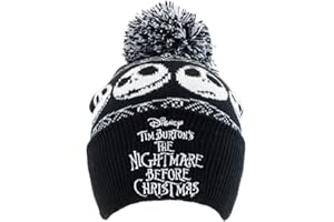 The Nightmare Before Christmas Pesadilla Antes de Navidad – Beanie Pom – Basic Snow Gorra, Multicolor, Talla única Unisex Adulto