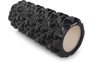 TREXO Rullo per massaggio muscolare lungo 33 cm e diametro 14 cm in schiuma EVA e PVC per esercizi a casa pilates yoga fisioterapia