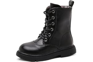 DADAWEN Bottines Garçon Fille Bottes Enfant Plates Antidérapant Ankle Boot/Bottes de Printemps et d'automne