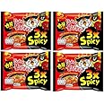 SAMYANG 3X Spicy Buldak Hot Chicken Flavour Instant Korean Noodles - 140Gm*4Pack (Pack of 4) (Imported)