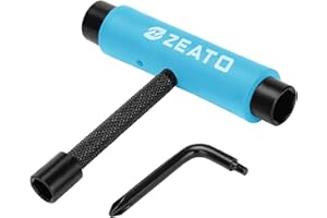 Zeato All-in-One Skate Tools Werkzeuge für Skateboards Multifunktionale Tragbar Skateboard T Tool Zubehör mit T-Type Schlüssel und L-Type Kreuzschlitz-Schlüssel Schraubenzieher Longboard Schrauben Set
