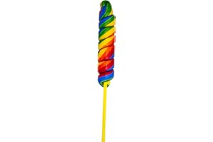 ‎STALLS LOLLYPOP Lolly Twister Spiral Lolly - Kiwi Geschmack - Grosser 75g Lutscher in coolen Regenbogenfarben - passend zu jedem Kindergeburtstag