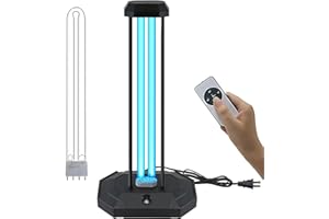 BAIMNOCM UVC Lamp Light 38W, UV Lighting Bulb, Ozone lamp with Remote Control Timer for Household Area 1 Count