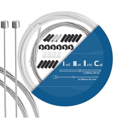 60 Terminali Per Cavi Freno Bicicletta - In Lega Di Alluminio 11x3 Mm - Per Mountain Bike E Bici Da Strada - Manutenzione E Riparazione - 6