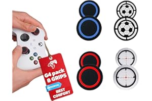 MISTER GIVER 8 Grips Ps5 | Thumbstick Ps5 | Grips Mando Ps5 | Tapas Joystick Ps4 | Grips Mando Ps4 | Botones Mando Ps5 | Grips para Ps4 | 8 Agarres para el Pulgar Silicona | Fundas Joystick Xbox One Series X/S