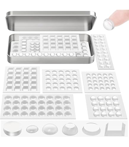 Lot De 400 Butées De Porte D'armoire Transparentes Et Autocollantes En Caoutchouc Antiderapantes