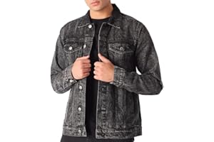 JMOJO - Western Denim Jacket Mens | Classic Trucker Denim Jackets For Men UK | Casual Outerwear mens jackets - Mens Jackets With Pocket | Button Down Mens Denim Jackets | Jean Jackets Mens