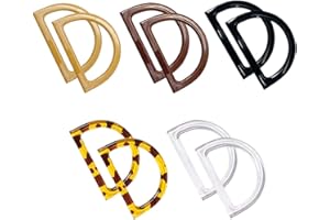 Csirnto Taschengriffe 10 Stücke Griff Taschenhenkel Handtasche Griff Ersatz D-Form Handtasche Griffe Handtaschengriff Geldbörse Tasche Griff Zubehör Henkel für Taschen Taschenherstellung Zubehör